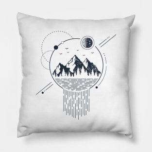 Mountains. Geometric Style Pillow