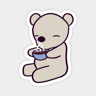 Polar Bear Taking a Coffee Break Magnet