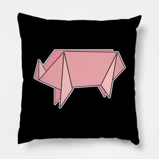 Pig Origami Sticker Style Design Pillow