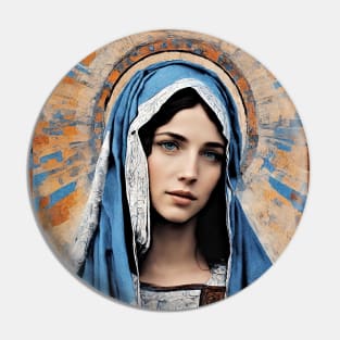 modern picture with Holy Mary Pin