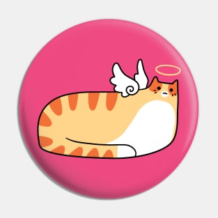 Chubby Angel Tabby Cat Pin