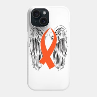 Winged Awareness Ribbon (Orange) Phone Case