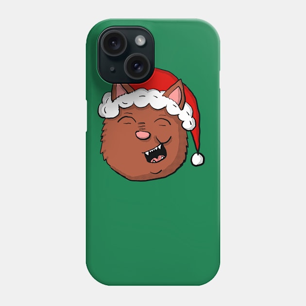 Laughing Christmas Kitty Phone Case by Eric03091978