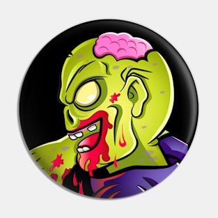 zombie eating Pin