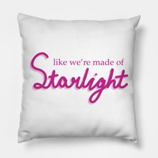 Starlight Lyrics Cursive Pillow