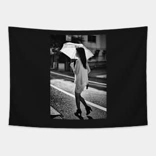 tokyo umbrella girl Tapestry