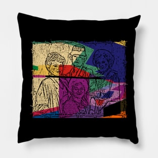 Wpap golden girls vintage Pillow