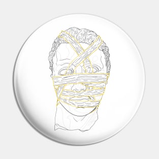 Head of St. John the Baptist Gold Lined Bandage Shaded Pin