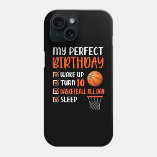 10 Year Old Basketball Birthday Party 10th Boy Bday Ten Phone Case