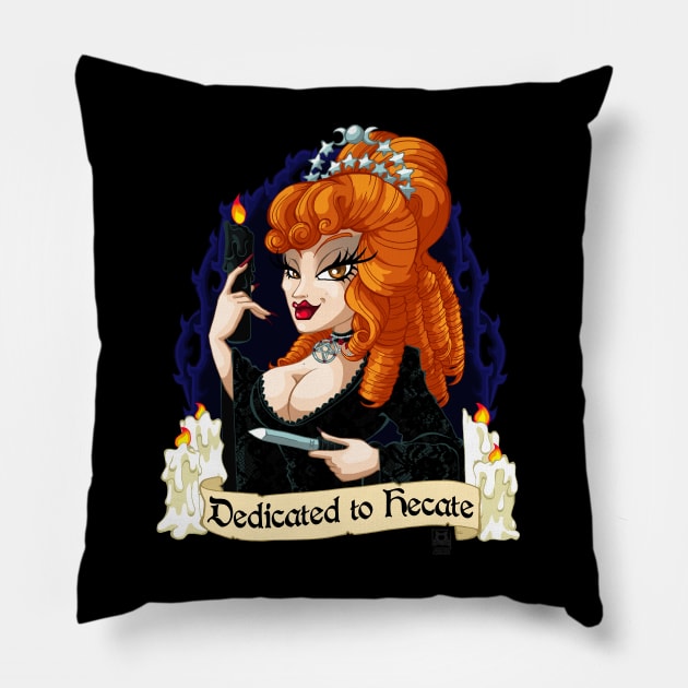 Dedicated to Hecate Pillow by Von Plundercat