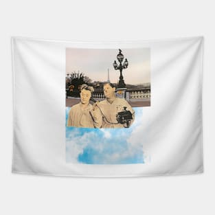 Calling Paris (white) Tapestry