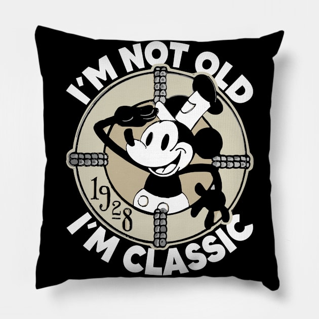 Steamboat Willie. I'm Not Old I'm Classic 3 Pillow by Megadorim