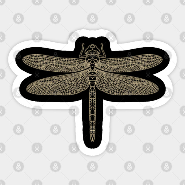 Vintage line dragonfly. - Vintage - Sticker