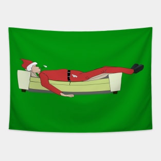 Santa Claus Sleeping Tapestry