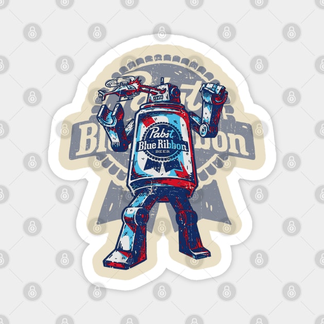 pabst blue ribbon Magnet by Cheese Ghost From Cheese Factory
