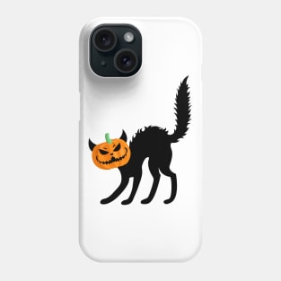 Halloween pumpkin cat Phone Case