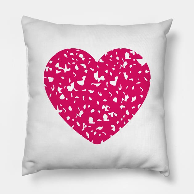 Distressed Heart Pillow by Satic