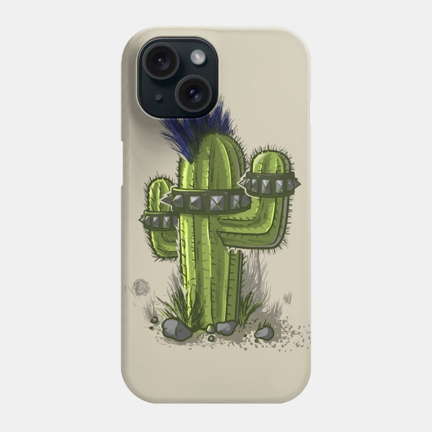 Punk Cactus Phone Case by raxarts