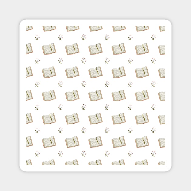Pattern with open book Magnet by DanielK