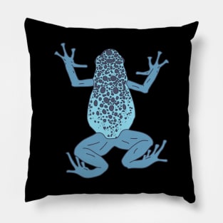 Poison Dart Frog - Blue Exotic Animal - Rain Forest Pillow