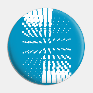 Blue Geometric galaxy pattern Pin