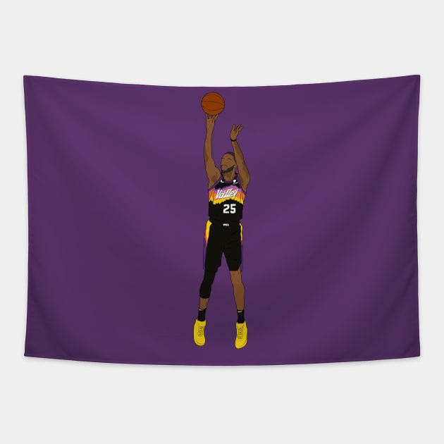 Mikal Bridges Phoenix Basketball Jumper Tapestry by Hevding