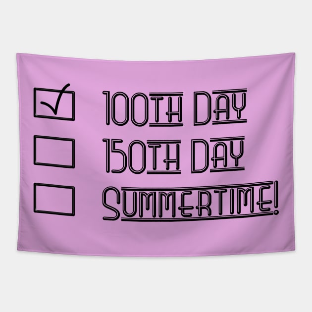 100 Days, 150 Days, Summertime!  checklist. Tapestry by Blended Designs