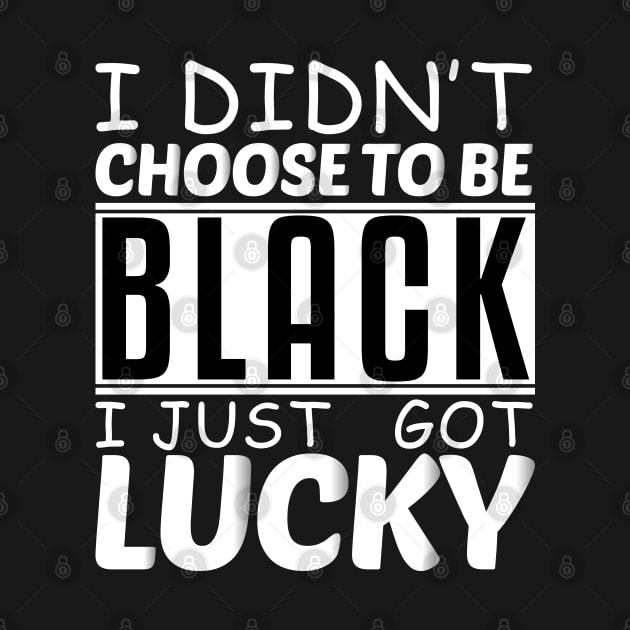 Embracing Fortunes of Diversity: I Didn't Choose to be Black, I Just Got Lucky by AMRIART