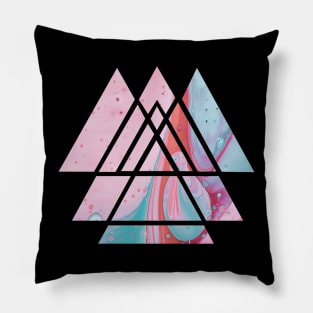 Scared Geometry Triangles Pillow