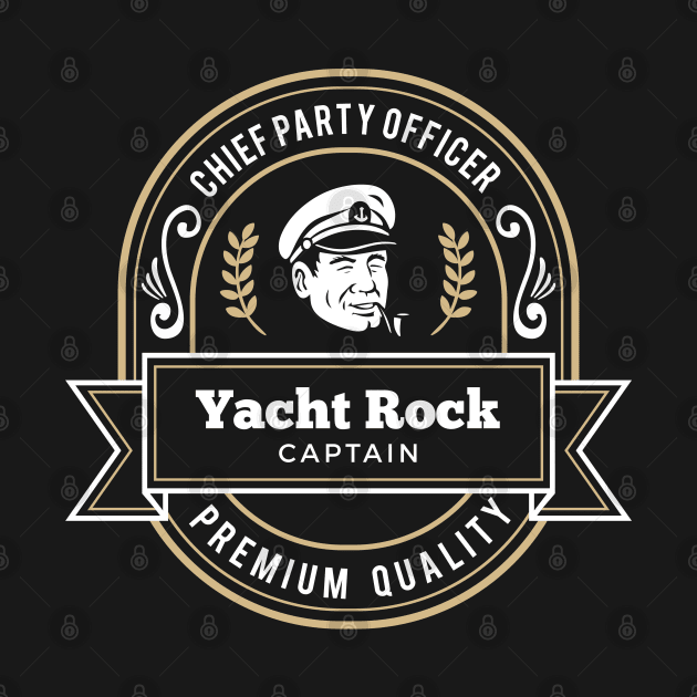 Yacht Rock Captain - Party Boat Drinking Illustration by Vector Deluxe