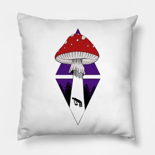 psychedelic toadstool mushroom collector abduction Pillow