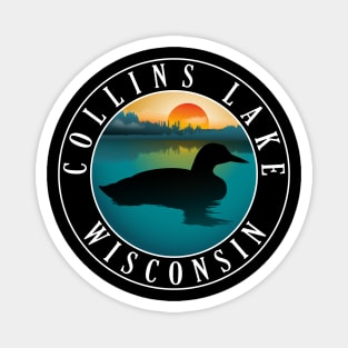Collins Lake Wisconsin Loon Magnet