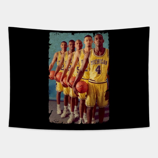 Vintage Fab Five Tapestry by makalahpening