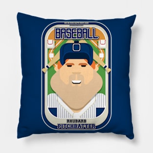 Baseball Blue Pinstripes - Deuce Crackerjack - Josh version Pillow