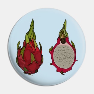 Dragon fruit cartoon illustration Pin