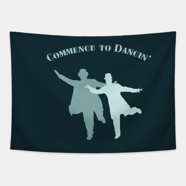 Laurel & Hardy - Commence to Dancin' (Single - V2) Tapestry by PlaidDesign