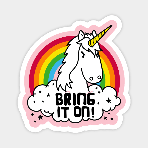 Bring it On Unicorn Magnet by toddgoldmanart