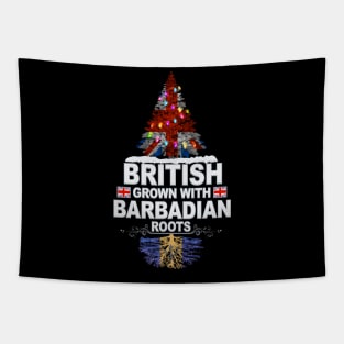British Grown With Barbadian Roots - Gift for Barbadian With Roots From Barbados Tapestry