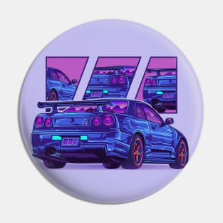 Skyline Gtr R34 car sport Pin