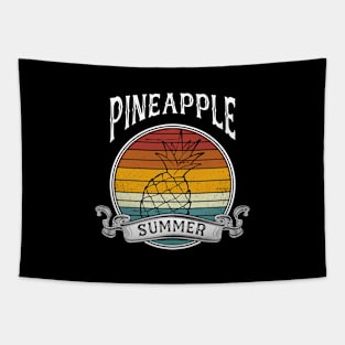 Vintage Distressed Pineapple Retro Summer Vacation Tapestry