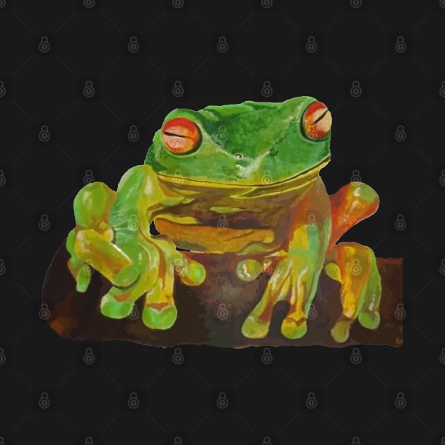 Cute Red Eyed Tropical Tree Frog Cut Out by taiche