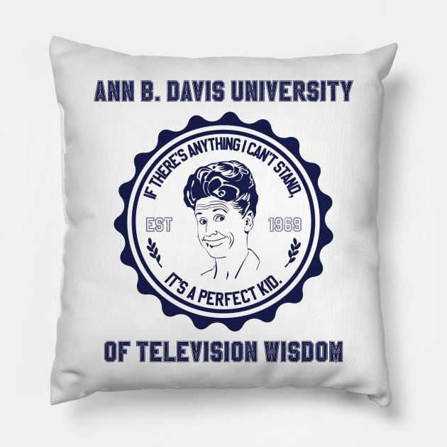 University of Television Wisdom Pillow by Rabassa