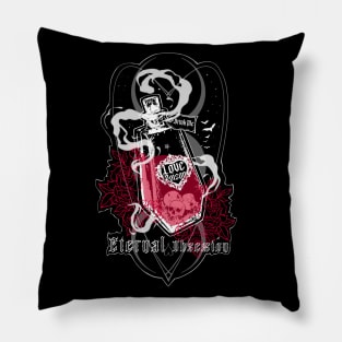 Love Poison - Be My Valentine, Love, Dark Romance, Bloody Valentine, Roses, Skulls, Eternal Obsession, sticker Pillow