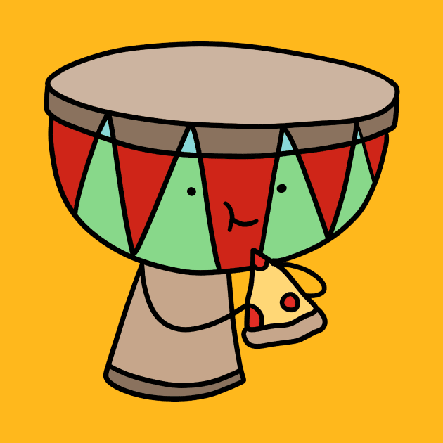 Djembe Eating Pizza by saradaboru