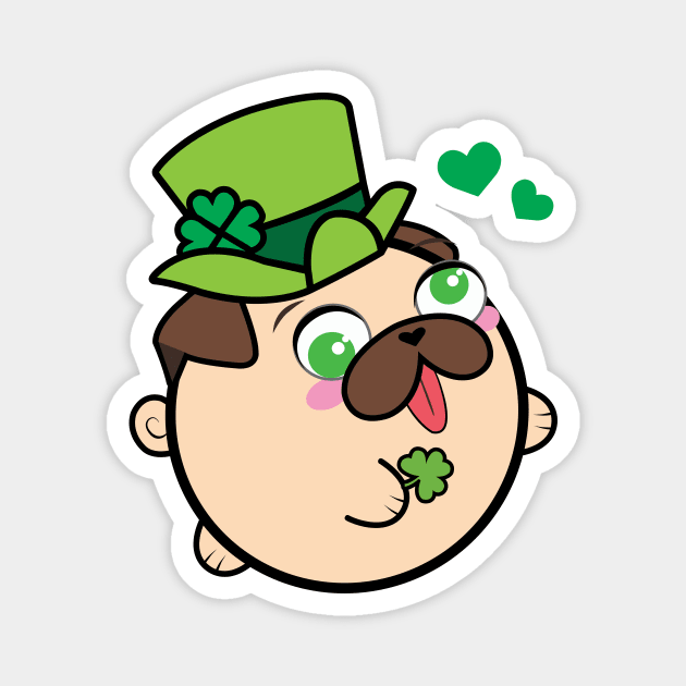 Pug - Saint Patrick's Day - Doopy Magnet by Poopy_And_Doopy