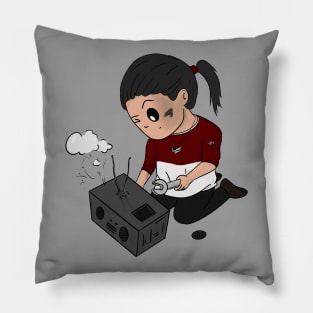 Little Raven & Her Gadgets Pillow