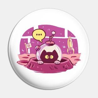 Timid Space Cat Pin