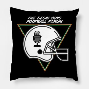 Desai Guys Football Forum - White Text Pillow