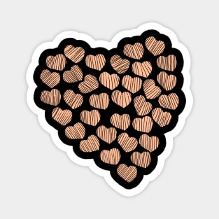 Peach Fuzz Chunky Valentine Heart Magnet