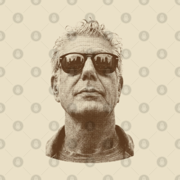 Disover Anthony Bourdain || Vintage Halftone Style || Fan Art Design| - Anthony Bourdain - Mask